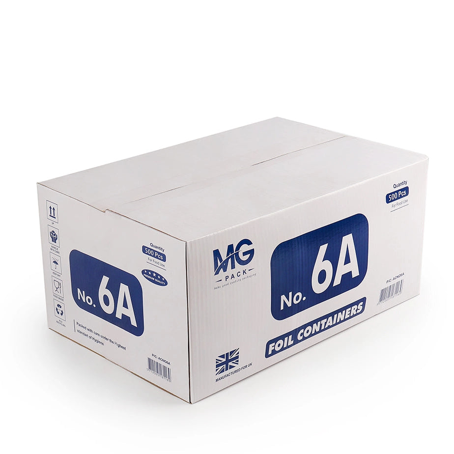 No6 Foil Containers With Lid 1x500