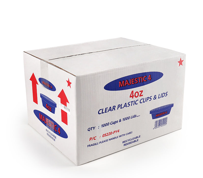 Majestic 2oz Clear Cups & Lids 1x1000