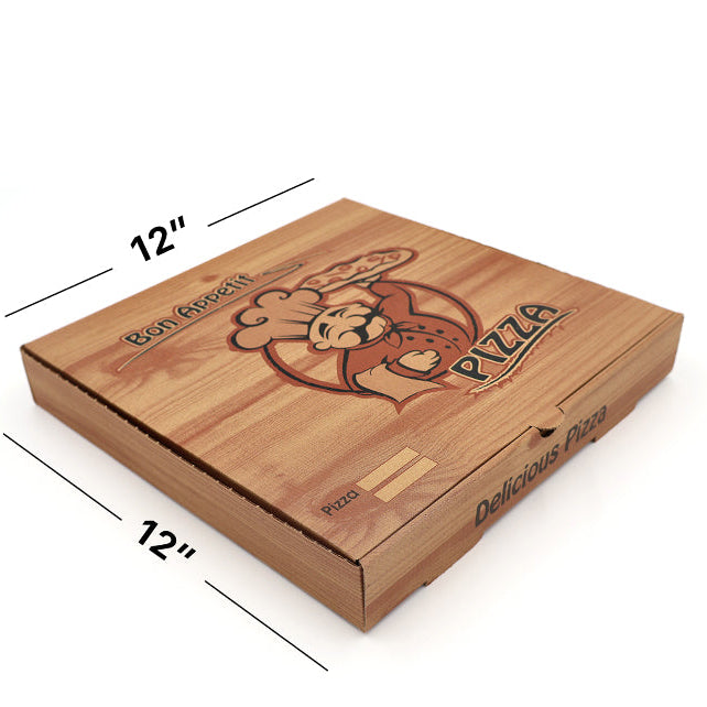 12" Brown Pizza Boxes 1x90
