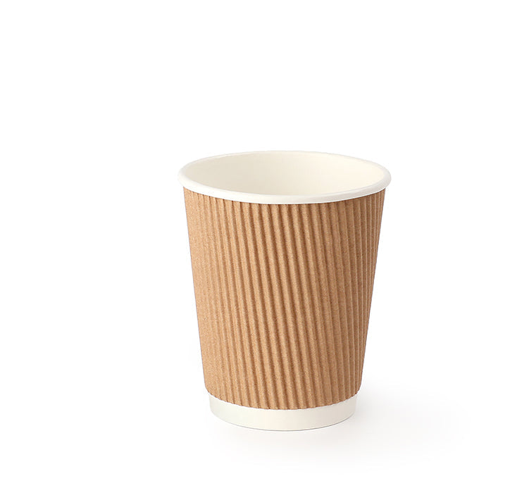 Green Leaf 8oz Kraft Ripple Cups 1x500