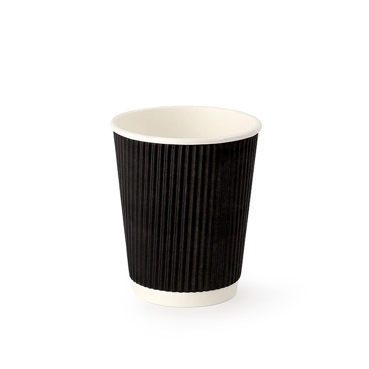 Green Leaf 8oz Black Ripple Cups 20x25 (500pcs)