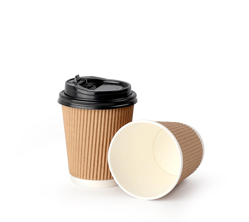 Green Leaf 8oz Kraft Ripple Cups 1x500
