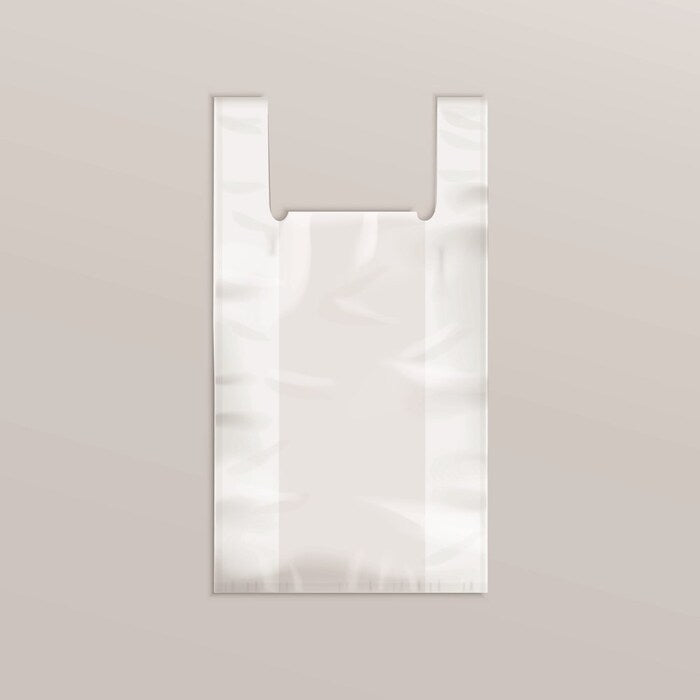 MG Pack S5 White Vest Carrier Bags 13x19x23 10x640g